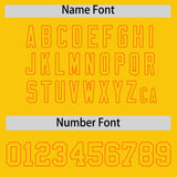 Custom Gold Orange-White Color Block Varsity Full-Snap Letterman Hoodie Jacket