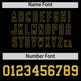 Custom Black Old Gold-White Color Block Varsity Full-Snap Letterman Hoodie Jacket