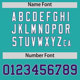 Custom Aqua Purple-White Color Block Varsity Full-Snap Letterman Hoodie Jacket