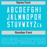 Custom Sky Blue Fluorescent Green-White Color Block Varsity Full-Snap Letterman Hoodie Jacket