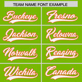 Custom Neon Green Orange-White Color Block Varsity Full-Snap Letterman Hoodie Jacket