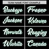 Custom Black Kelly Green-White Color Block Varsity Full-Snap Letterman Hoodie Jacket