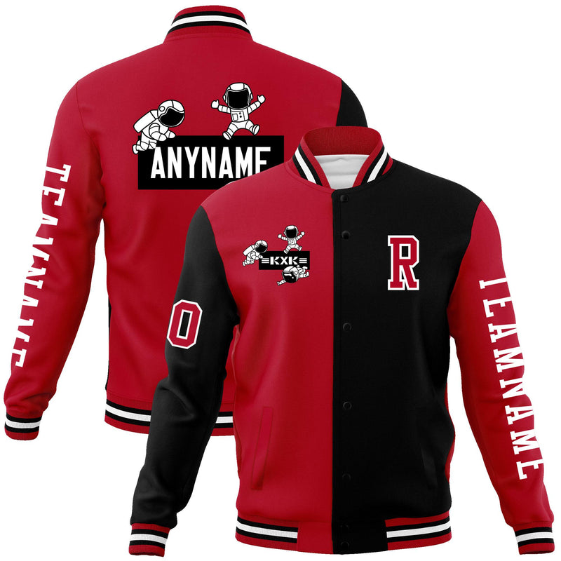 Custom Split Fashion Jacket Personalized Letterman Two Tone With Raglan Sleeves Jacket