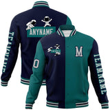 Custom Split Fashion Jacket Personalized Letterman Two Tone Raglan Sleeves Jacket