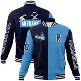 Custom Split Fashion Jacket Personalized Letterman Two Tone Raglan Sleeves Jacket