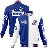 Custom Split Fashion Jacket Letterman Raglan Sleeves Astronaut University Jacket
