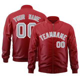 Custom Gradient Full-Zip Letterman Bomber Coat Lightweight Personalized Stitched Letters Logo for Adult Youth S-6XL  With Pocket