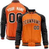 Custom Raglan Sleeves Baseball Jackets Zipper Cardigan Letterman Bomber Jacket for Men