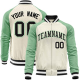 Custom Raglan Sleeves Cotton Varsity Coat Add Your Own Text and Design Full-Zip Baseball  Jacket