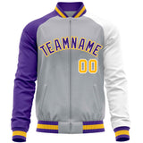 Custom Raglan Sleeves Fashion Varsity Jacket Causal Cotton Letterman Men's Baseball Bomber Jackets