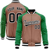 Custom Raglan Sleeves Varsity Jacket Personalized Stitched Letters & Number Casual Lightweight  Baseball Coat