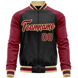 Custom Raglan Sleeves Varsity Jacket Personalized Stitched Letters & Number Zipper Baseball Coat