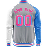 Custom Raglan Sleeves Varsity Jacket Stitched Letters & Number Cotton Blend Letterman Baseball Jacket