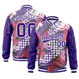 Custom Graffiti Pattern Fashion Lightweight Letterman Bomber Baseball Jacket Varsity Coat