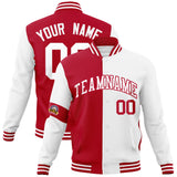 Custom Split Fashion Jacket Personalized Letterman Two Tone Jacket