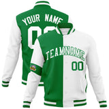 Custom Split Fashion Jacket Personalized Letterman Two Tone Jacket