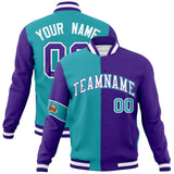 Custom Split Fashion Jacket Personalized Letterman Two Tone Jacket