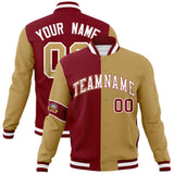 Custom Split Fashion Jacket Personalized Letterman Two Tone Jacket