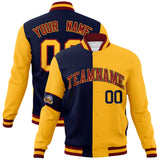 Custom Split Fashion Jacket Personalized Letterman Two Tone Jacket