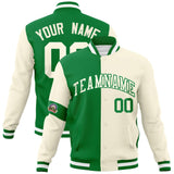 Custom Split Fashion Jacket Personalized Letterman Two Tone Jacket