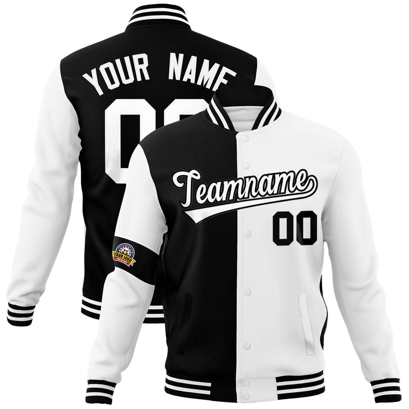 Custom Split Fashion Jacket Personalized Letterman Two Tone Sport Coat