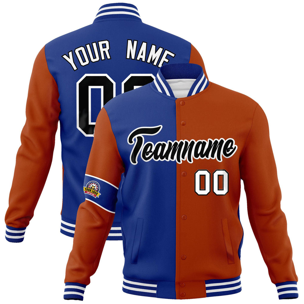 Custom Split Fashion Jacket Personalized Letterman Two Tone University Coat