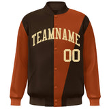 Custom Color Block Personalized Varsity Bomber Jackets College Full-Snap Baseball Jacket