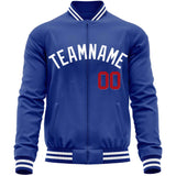 Custom Classic Style Letterman Jackets Personalized Stitched Letters & Number Full-Zip Varsity Baseball Jacket