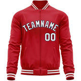 Custom Classic Style Letterman Jackets Personalized Stitched Letters & Number Full-Zip Varsity Baseball Jacket