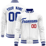 Custom Classic Style Stitched Letters & Number Design Your Style Varsity Full-Zip Baseball Jacket