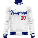 Custom Classic Style Stitched Letters & Number Design Your Style Varsity Full-Zip Baseball Jacket