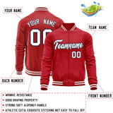 Custom Classic Style Stitched Letters & Number Design Your Style Varsity Full-Zip Baseball Jacket