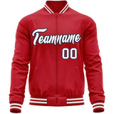 Custom Classic Style Stitched Letters & Number Design Your Style Varsity Full-Zip Baseball Jacket
