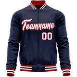 Custom Classic Style Stitched Letters & Number Design Your Style Varsity Full-Zip Baseball Jacket