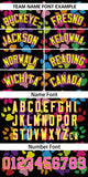 Custom Graffiti Pattern Pets Paw Prints Add Name Number Varsity Full-Snap Baseball Jacket