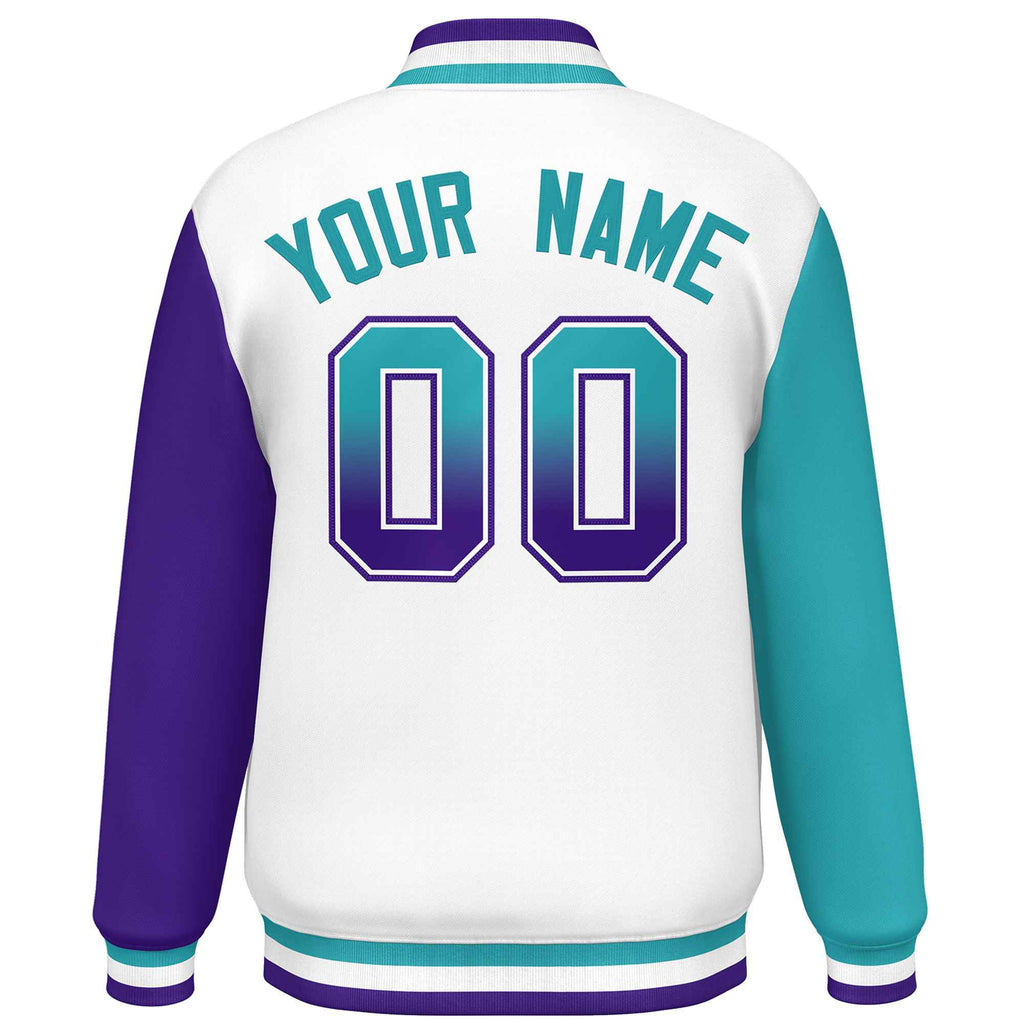 Custom Raglan Sleeves Baseball Jacket Personalized Team Name Number Varsity Letterman Jackets for Men Women Youth