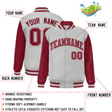 Custom Raglan Sleeves Baseball Jacket Personalized Team Name Number Varsity Letterman Full-Snap Jacket Jackets for Men Women Youth