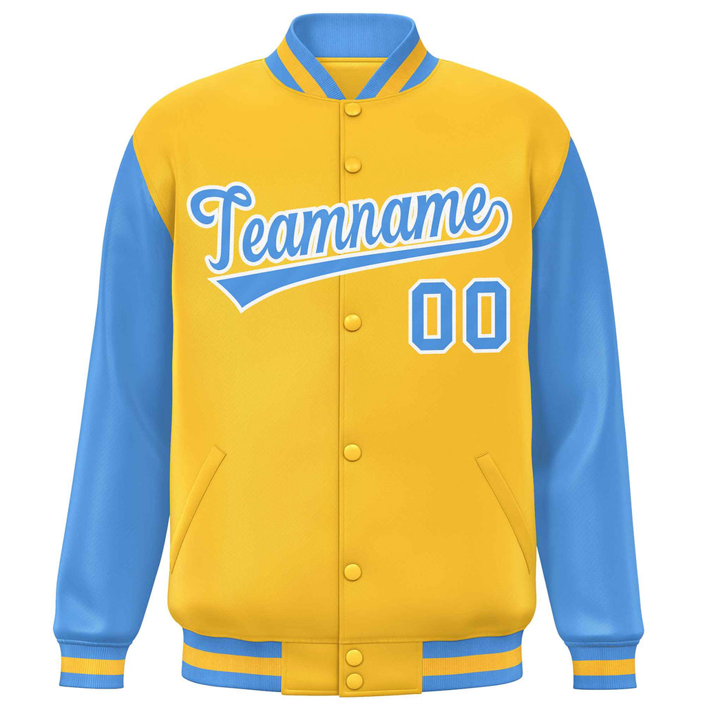 Custom Raglan Sleeves Baseball Jacket Varsity Letterman Jackets Personalized Team Name Number Blend Windproof Coat