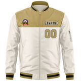 Custom Color Block Letterman Jackets Personalize Your Outfit Varsity Bomber Full-Zip Jacket