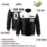 Custom Color Block Letterman Jackets Personalized Graffiti Varsity Bomber Full-Zip Jackets for Fans