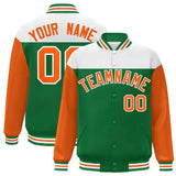 Custom Color Block Blend Windproof Personalized Stitched Text Logo Baseball Jacket For Men