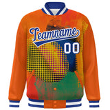 Custom Graffiti Pattern Tie Dye Ink Paint Fashion Varsity Jackets  Baseball Letterman Bomber Coat Full-Snap Baseball Jackets