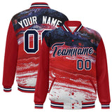 Custom Graffiti Pattern Tie Dye Ink Paint Fashion Varsity Jackets  Full-Snap Baseball Jackets  Letterman Bomber Coat