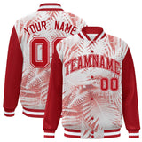 Custom Graffiti Pattern Jacket Maple Leaf Raglan Sleeves Bomber Varsity Baseball Jacket For Adult