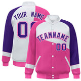 Custom Color Block Baseball Jacket College Varsity Letterman Jackets Personalized Name Number