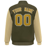 Custom Color Block Bomber Jacket Lightweight Varsity Windbreaker Full-Snap Baseball Jacket