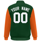 Custom Color Block Bomber Jacket Lightweight Varsity Windbreaker Full-Snap Baseball Jacket