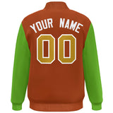 Custom Color Block Bomber Jacket Lightweight Varsity Windbreaker Full-Snap Baseball Jacket