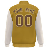 Custom Color Block Bomber Jacket Lightweight Varsity Windbreaker Full-Snap Baseball Jacket