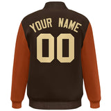 Custom Color Block Bomber Jacket Lightweight Varsity Windbreaker Full-Snap Baseball Jacket